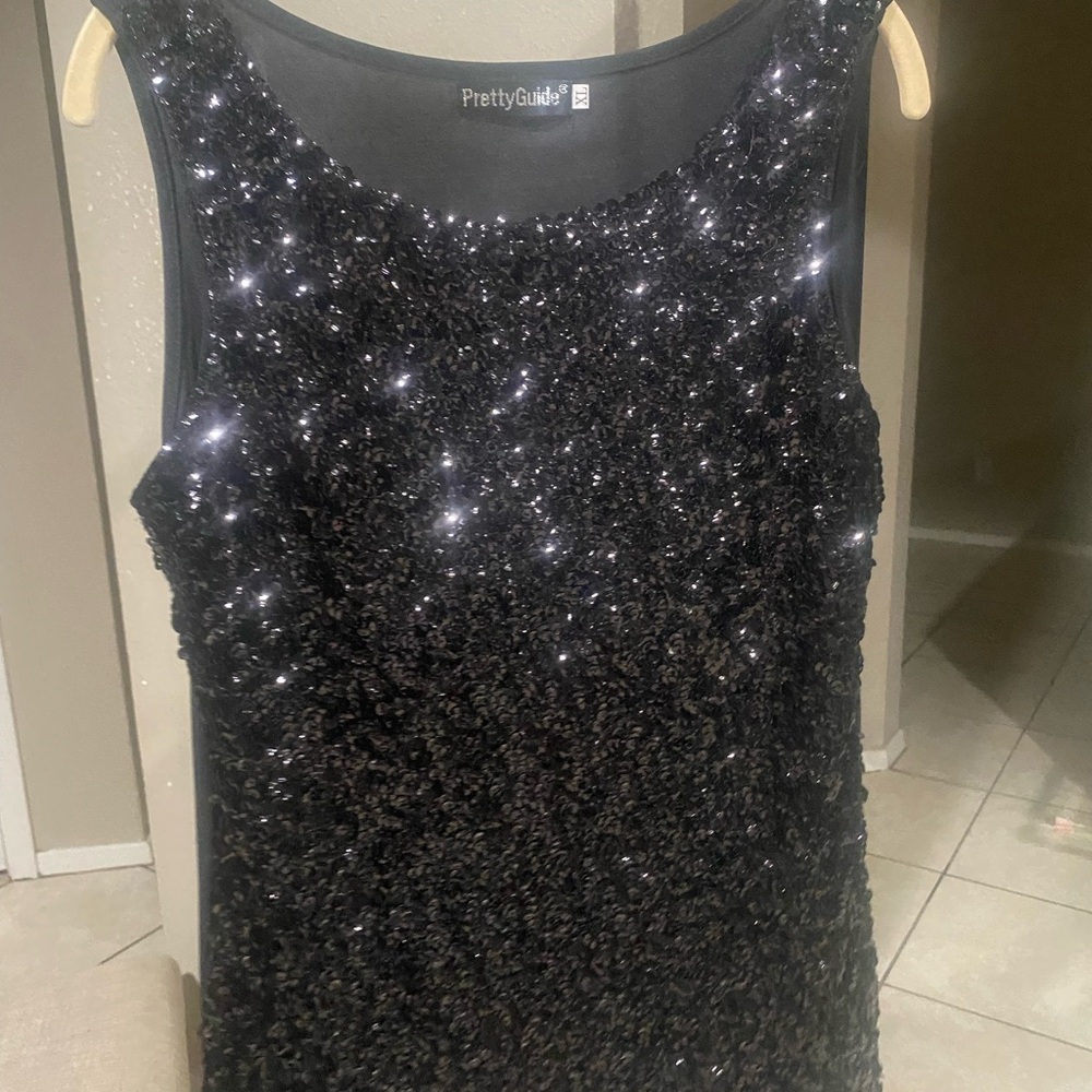 PrettyGuide Black Sequin Dress